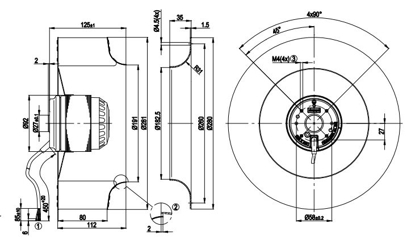 Imagem de Motor Radial 280mm Monofásico R4E280-AD08-05 Ebmpapst