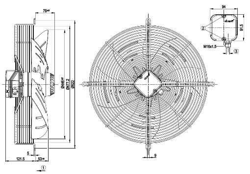 Imagem de Motor Axial 450mm  3F S4D450-AP01-06 Ebmpapst