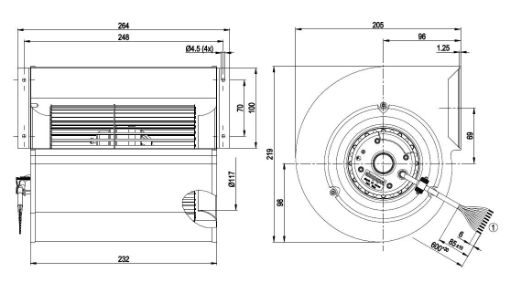 Imagem de Motor Centrífugo 146mm 1F D4E146-AA59-50 Ebmpapst