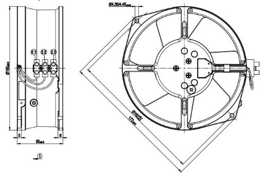 Imagem de Motor Axial 130mm 230v 1F  W2S130-AA03-96 Ebmpapst