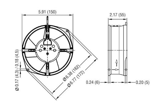 Imagem de Motor Axial 130mm 230v 1F W2S130-AA03-01 Ebmpapst