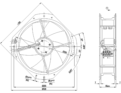 Imagem de Motor Axial 250mm 230v 1F W2E250-HL06-01 Ebmpapst