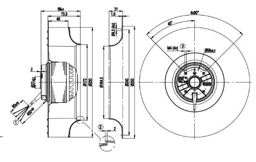 Imagem de Motor Radial 250mm Monofásico R2E250-AV65-01 Ebmpapst