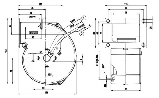 Imagem de Motor Centrífugo 108mm 1F G2E108-AA01-01 Ebmpapst