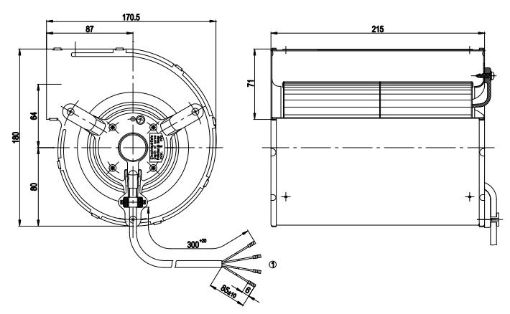 Imagem de MOTOR CENTRIFUGO 133 MM  1F D2E133-AM47-01 EBM-PAPST