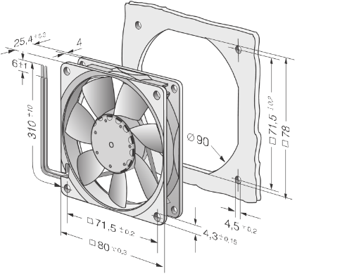 Imagem de Micro Ventilador Compacto 8414 N Ebmpapst