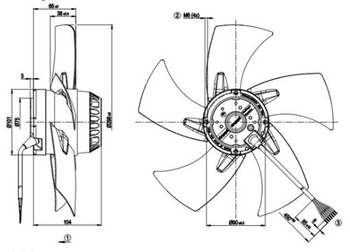 Imagem de MOTOR AXIAL 300MM 3F A2D300-AP02-01 S/GRADE EBM