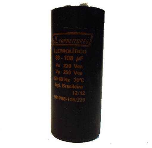 Imagem de CAPACITOR DE PARTIDA 088 µF X 108 µF 220V JL