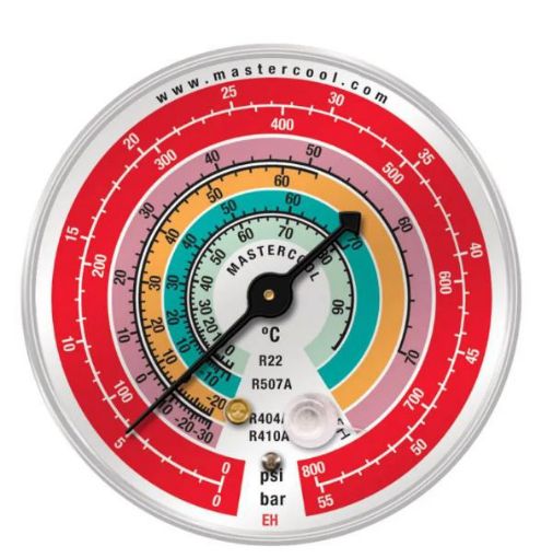 Imagem de MANOMETRO DE ALTA R410A/R404A/R507A/R407C/R22 EH MASTERCOOL