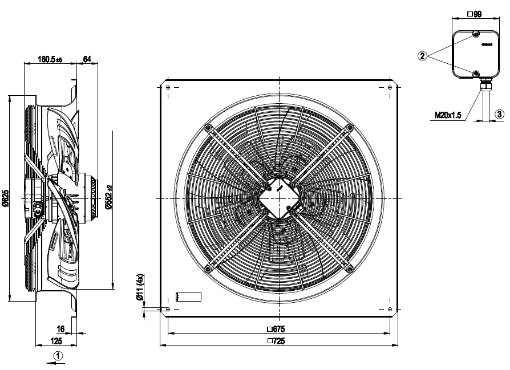 Imagem de Motor Axial 560mm  3F W4D560-GR03-03 Ebmpapst