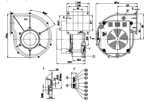 Imagem de Motor Centrífugo 170mm  3F G1G170-AB53-80 Ebmpapst