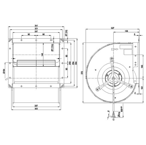 Imagem de Motor Centrífugo 225mm 1F D4E225-CC01-02 Ebmpapst