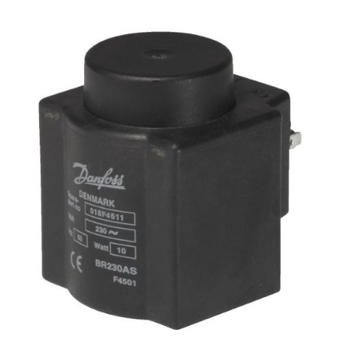 BOBINA SOLENOIDE 9.5W 240VCA BQ240CS TERMINAL FORQUILHA DIN DANFOSS (018F4511)