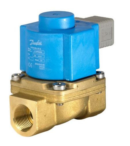 VALVULA SOLENOIDE NF C/ BOBINA 20W 24VCC G3/4 POL PTFE 20MM DANFOSS EV225B (032U380602)