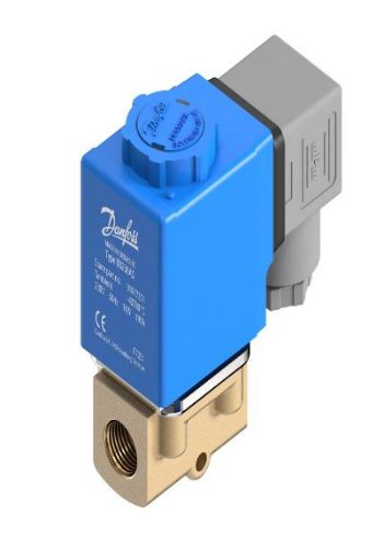 VALVULA SOLENOIDE NF C/ BOBINA 14W 24VCC G1/4 POL PTFE 3MM DANFOSS EV210B (032U811402)