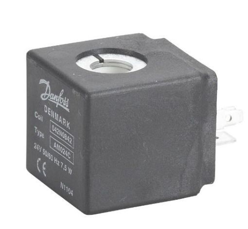 BOBINA SOLENOIDE 9W 24VCC AM024D TERMINAL FORQUILHA DIN DANFOSS (042N0843)