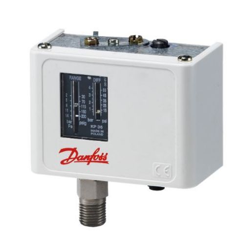 PRESSOSTATO DANFOSS SIMPLES KP37 RA 58/300 PSIG G MACHO (060-216166)