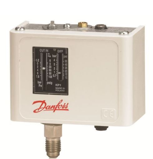 PRESSOSTATO DANFOSS SIMPLES KP1 RA -3/108 PSIG (060-509491)