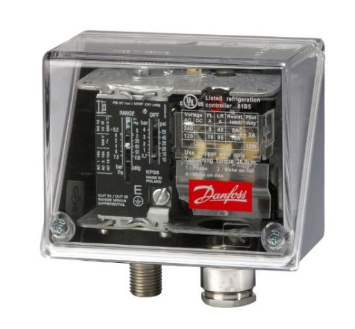 PRESSOSTATO DANFOSS SIMPLES KP35 RA 116/464 PSIG (060-538666)