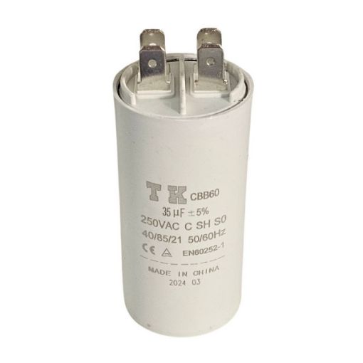 CAPACITOR DE FASE 35 MFD 380V C/TERMINAL 45X90 CORPO POLIPROPILENO