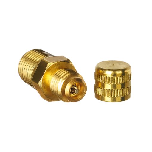 UNIAO COM SCHRADER 1/4SAE (M) X 1/4NPT (M) ROSCA